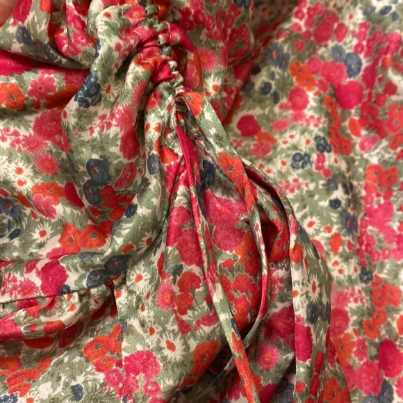 NWT Hellessy Meadon Floral maxi Skirt asymmetrical high low slit ruched - Picture 10 of 15
